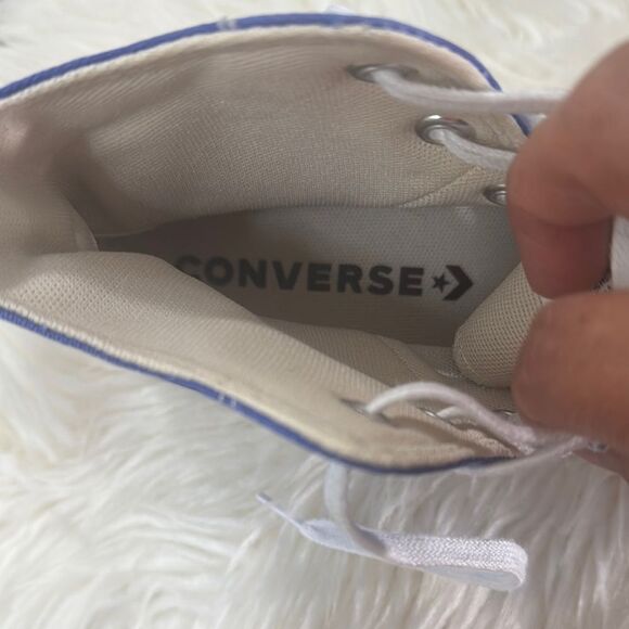Converse All Star Chuck Taylor Blue and White High-Top Sneakers Size8 - Picture 8 of 11